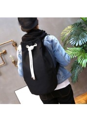 Drawstring Bag Sports Waterproof Pouch Backpack Pull Rope Canvas Gym Bag Mochila Bag High Quality Large Capacity Bags