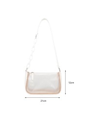 Summer Women Transparent Jelly Bag Female Hobos Beach Shoulder Bags Candy Color Ladies Underarm Bag Ladies Purse Tote Handbag