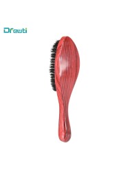 Dreyouti Wave Hard Bristle Boar Hair Brush Wooden Head Curved Palm Combs 360 Man Hairdressing Hair Styling Tools For African