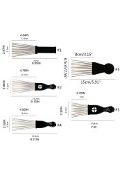 Wide Tooth Salon Use Black Metal African American Pick Comb Insert Curly Hairbrush Afro Hair Comb For Hair Styling Tool