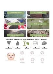 Guasha Natural Stone Facial Massage Jade Roller Gua Sha Massager Device Set For Body Spa Visage rouleau de massage rouleau visage