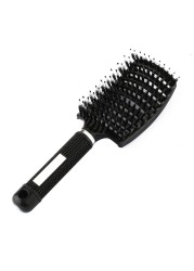 Women Men Hair Scalp Massage Bristle Comb & Nylon Brush Wet Curly Detangling Hair Brush for Salon Hairdressing Styling Tools