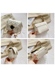 Rhombus Material Parts Set DIY Handmade Single Shoulder Bag Sewing Bag 0021