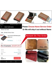 Anti RFID Credit Card Holder Men Bank ID Card Holder Bag Male Slim Metal Leather Magsafe Minimalist Pocsafe Small Aluminum Wallet