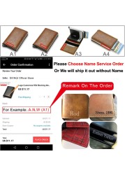 DIENQI - Leather Anti-theft Card Holder for Men and Women, Anti-magnetic, Credit Cards, Simple Wallet, Pocket Case