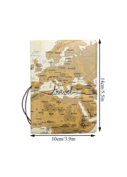 Portable Passport Travel Ticket Package Convenient Passport Bag Passport Case Travel Map Holder Protective Clip Travel Map