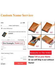 Custom Name Credit Card Holder Men Double Carbon Fiber Counter Rfid Card Holder Metal Wallet Business Bank Credit Card Small Wallet