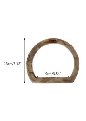 D Round Shape Bamboo Wood Resin Bag Handle For Handbag Hand Purse Frame DIY Bags Accessories New Fashion Bag Handles