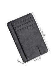 slim wallet | RFID Blocking Minimalist Credit Card Holder , Leather Wallet ID Card Holder Card Holder Money Wallet for Men and Women