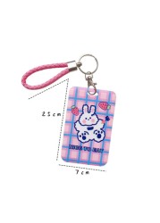 Cartoon Card Holder Campus Bus ID Card Buckle Anti-theft Portable Student Wallet Access Control Card Bag Protect Cover