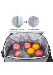 2 Layer Lunch Bag Leakproof Thermal Fresh Cooler Thermal Picnic Food Fruit Bag Insulated Lunch Bag For Men Women Kid School