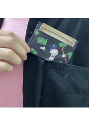 Original Holifend Unite Richie Rich Alec Monopoly Genuine Leather Card Case Credit ID Card Holder Small Wallet Men Gift