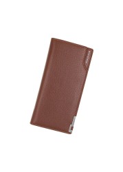 Luxury Men's PU Leather Long Zipper Wallets Masculina Carteras ID Credit Card Holder Clutch Purse Billetera wallet portefeuille