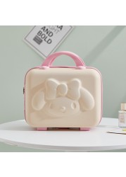 Lettie Pudding Dog Anime Storage Box Kawaii Makeup Bag 14 Inch ABS Small Student Cartoon 3D Rabbit Trave Luggage