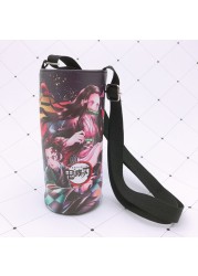 Devil Blade Cartoon Anime Peripheral PU Cup Cover Demon Slayer Kimetsu no Yaiba Kamado Nezuko Student Children Kids Kettle Bag