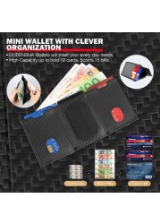 DIENQI Carbon Fiber Men Wallets Card Holder Money Bags Slim Thin Wallet Small Purse Male Black Wallet Vertical Walet 2021 Vallet