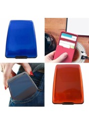 New Business Card Holder Aluminum Metal Bankcard Blocking Hard Case Wallet Credit Card Anti RFID Scan Protection Holder