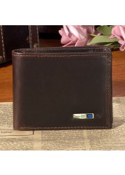 Smart Anti-lost Wallet Compatible Leather Short Credit Card Holders Male Coin Purse Genuine Leather Men Wallets Free Engraving