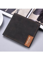 New men's wallet short casual canvas thin wallet business men's wallet