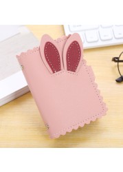 PU Leather 26 Men and Women Business Card Holder Rabbit Ear Business ID Card Holder Bag Bank Card Holder Card Holder Gift Card Holder