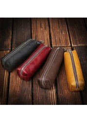 Fashion Genuine Cowhide Leather Key Bag for Men and Women High Quality Key Holder Small Business Key Case for Women Wallet