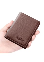 Men's Short Wallet Men Vertical Thin Wallet USD Driver's License Wallet Small Wallet