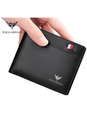 WilliamPOLO Men's Card Holder Genuine Leather Bifold, WilliamPOLO Men's Card Holder Genuine Leather Bifold