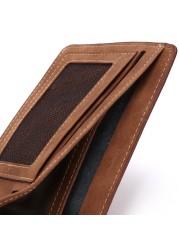 New Fashion Men Wallets Leather ID Card Holder Coin Purse Clutch Pockets With Zipper Men Wallet With Coin Bag Gift 2022