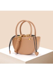 Shoulder Bags for Women 2022 New Fashion Luxury Brand Handbags Genuine Leather Semicircle Saddle Bags Ladies Crossbody Handbags