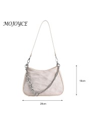 Embroidery hearts women's armpit bag fashion chain shoulder bag summer bags trend woman trendy retro underarm bags