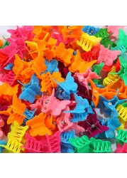 Colorful Butterfly Hair Clips 15x18mm 20/50/100/200pcs Mini Barrettes Hair Styling Tool