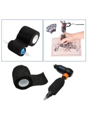 5/20pcs Black Tattoo Grip Bandage Cover Wraps Tapes Nonwoven Waterproof Self Adhesive Finger Wrist Protection Tattoo Accessories