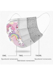 Morandi Color Adult Disposable Face Masks Fabric mascarillas quiurgicas LGBT Anti-Dust Protective Masks 3 Sets Mouth Mask