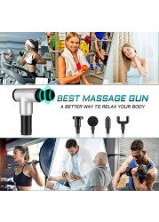 Massage Gun Athletes Handheld Electric Super Quiet Massager Muscle Body Relaxation Therapy Fascia Gun Fitness Massage Vibrator