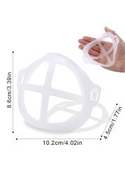 3D Mouth Mask, Breathable Support, Inner Cushion, Plastic, Silicone, Lipstick, Washable, Reusable