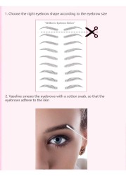 4D Eyebrows Makeup Waterproof Eyebrow Tattoo Sticker Hair Like Long Lasting Natural Fake Eyebrow Lamination Cosmetics