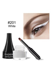 PHOERA 10 Colors Matte Eyeliner Gel Eyeshadow Dual Use With Brush Set Waterproof Long Lasting Beauty Comestics TSLM1