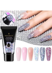 Born Pretty Gel For Nail Extension Clear Glitter Extension Soak Off UV Gel Polish Nail Art Acrylic UV Gel Polish Manicure