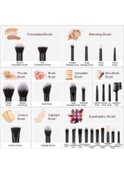 DUcare Makeup Brushes Set 8- 27pcs Powder Foundation Eyeshadow Synthetic Goat Hair Cosmetics Make Up Brush pinceaux de maquillage