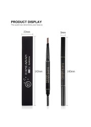 HANDAIYAN Double Ended Waterproof Eyebrow Pencil Long Lasting 5 Colors No Blooming Rotatable Paint Tattoo Eyebrow Pen TSLM1