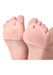 Silicone Forefoot Pads Toe Separator Cushion Pad Pain Relief Shoes Insoles Finger Toe Valgus Corrector Gel Pads Foot Care