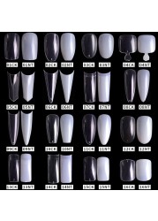 500pcs False Nail Extension Full Cover Fake Nails French False Nail Clear/White False Nail Tips Art Manicure Tool French Nail