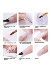 MSHARE Acrylic Gel Black 60ml Poly Builder Crystal Gel Nail Tips UV Builder Nail Extensions