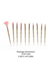 A0ND 10 Makeup Brushes Tool Set Cosmetic Powder Eye Shadow Foundation Blush Brushes Tools