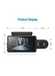 FHD Car DVR Recorders Car Dash Cam Dual Record Video Recorder Dash Cam 1080P DVR Night Vision Video Recorders Dashcam