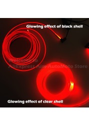 3mm Fiber Optic Neon Wire Extension Strip Light Invisible Guide Accessories for Car Interior Ambient Lighting Equipment