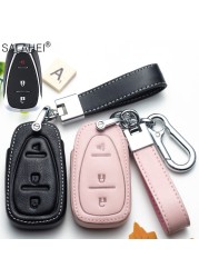 Leather For Car Key Case Auto Key Protection Cover For Chevrolet New Malibu XL Equinox Car Holder Shell Car Styling Accessories