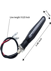 Universal Motorcycle Turn Signal Light 12V Led Moto Water Flow Blinker Bendable Motorcycle Flashing Lights Signal Lamp