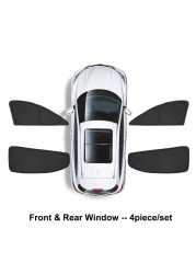 Sunshade For Tesla Model 3 2022 Car Accessories Side Window Sun Shade Privacy Louver Blinds Shade Net Rear Windshield