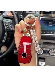 PU Diamond Car Key Case For Benz 2017 E Class W213 2018 S class Benz W245 W204 W205 W210 W212 W221 W222 CLK Accessories